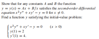 Show that for any constants A and B the function ... - CameraMath