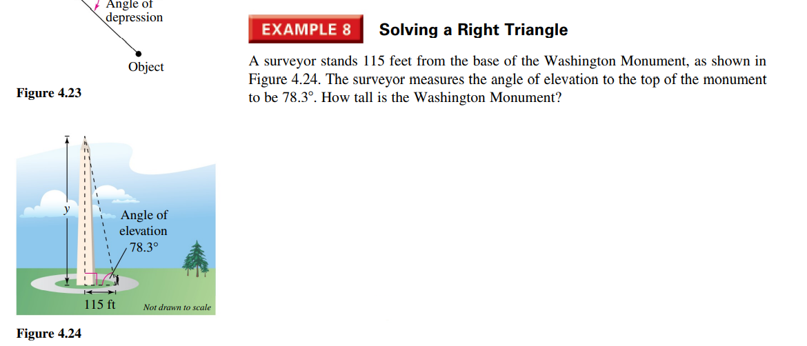 EXAMPLE \(8\) Solving a Right Triangle A surveyor ...