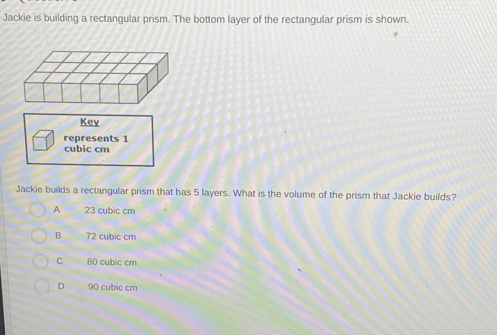 ackie is building a rectangular prism. The bottom CameraMath