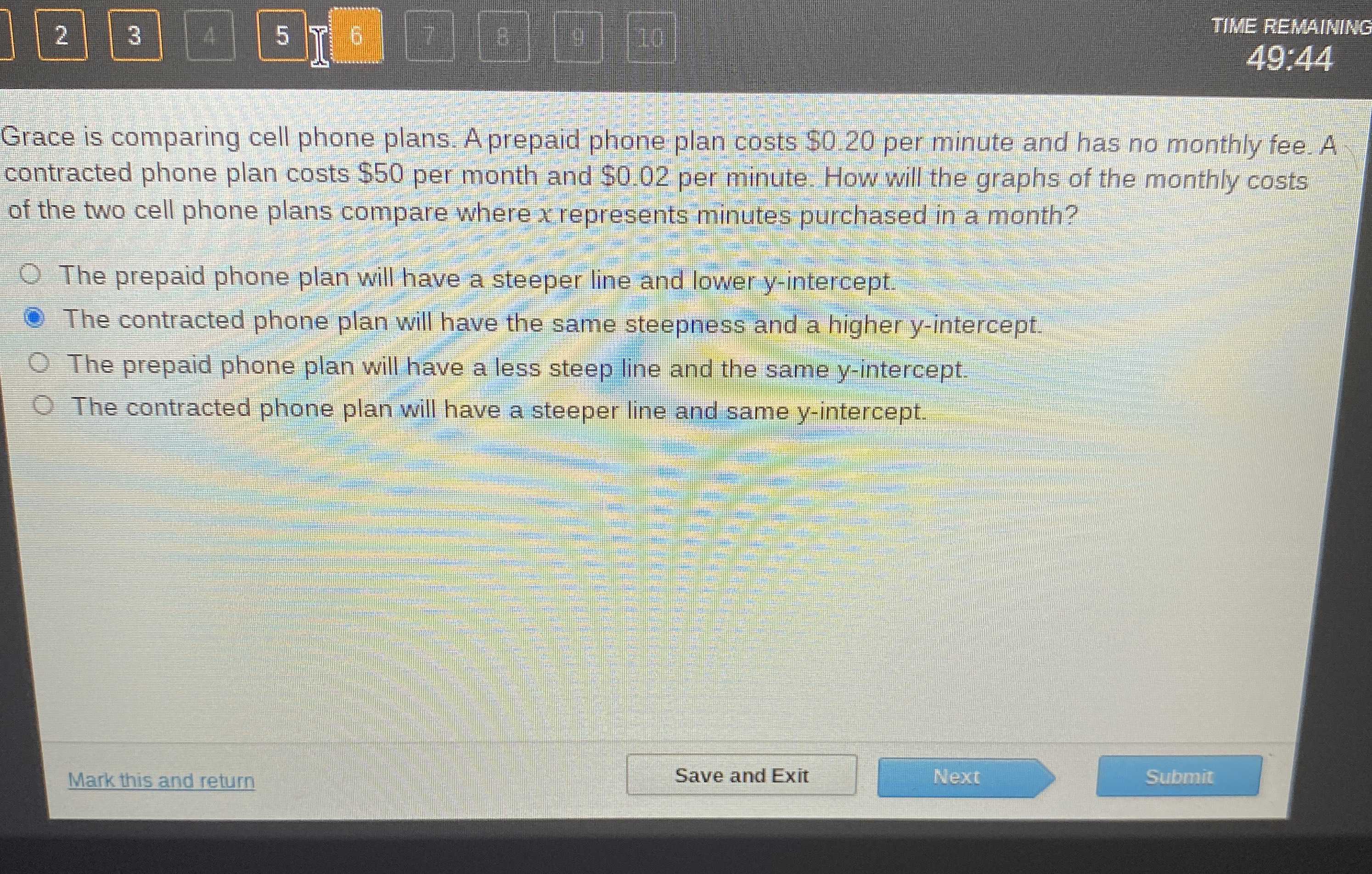 Grace is comparing cell phone plans. A prepaid pho... - CameraMath