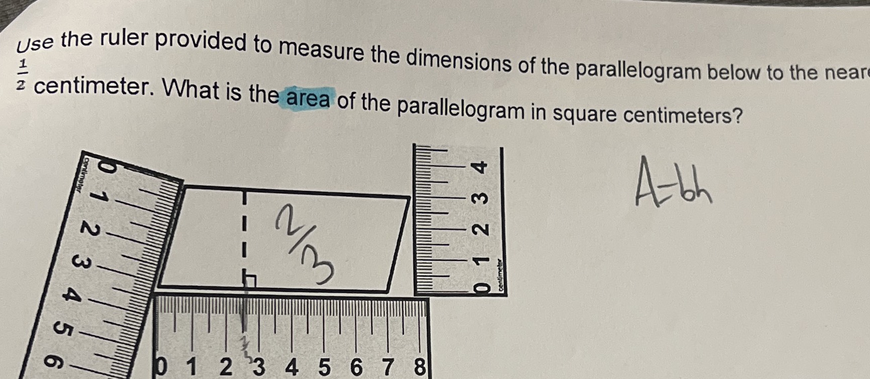Use the ruler provided to measure the dimensions o... CameraMath