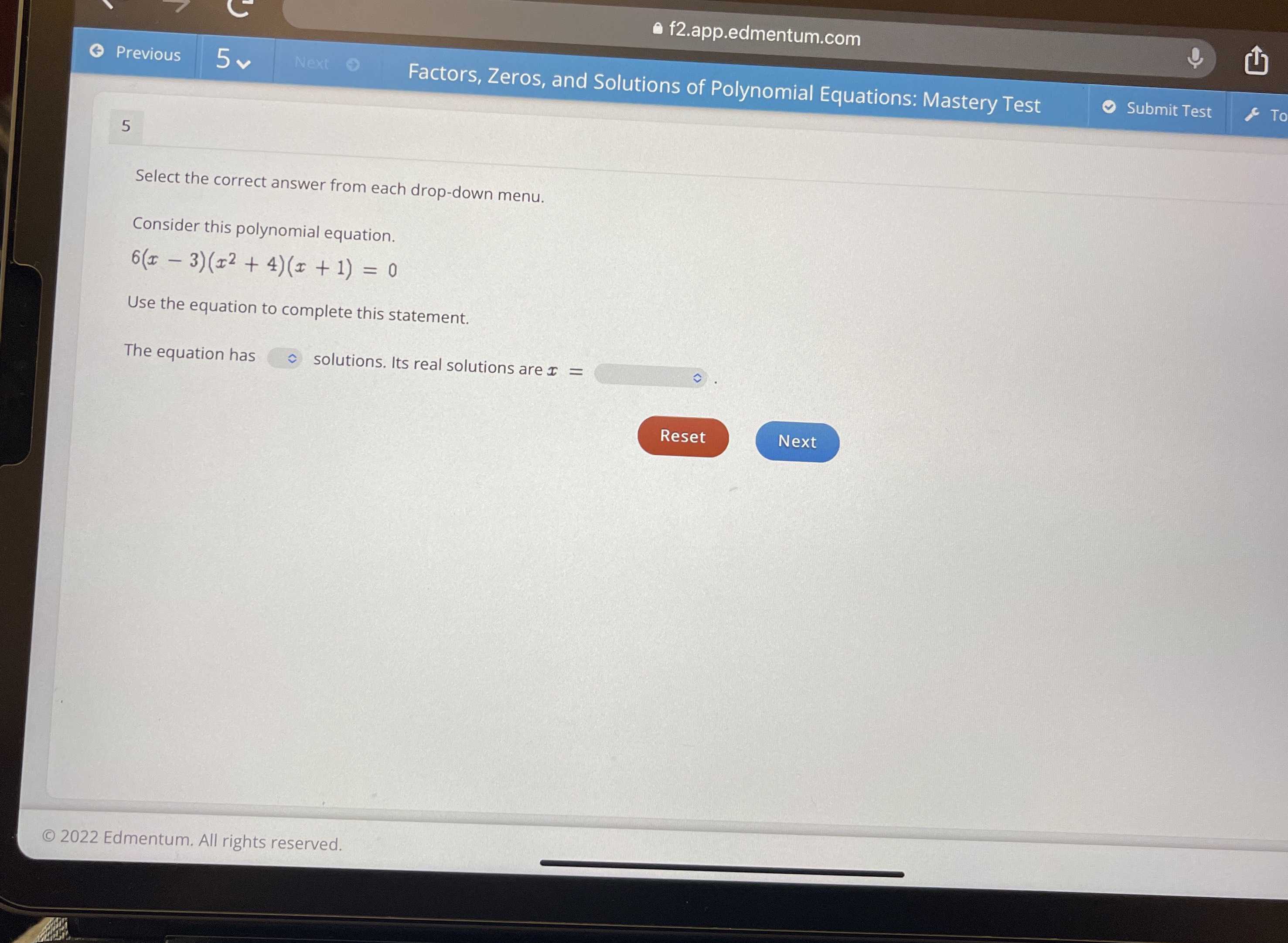 Select The Correct Answer From Each Drop down Menu CameraMath