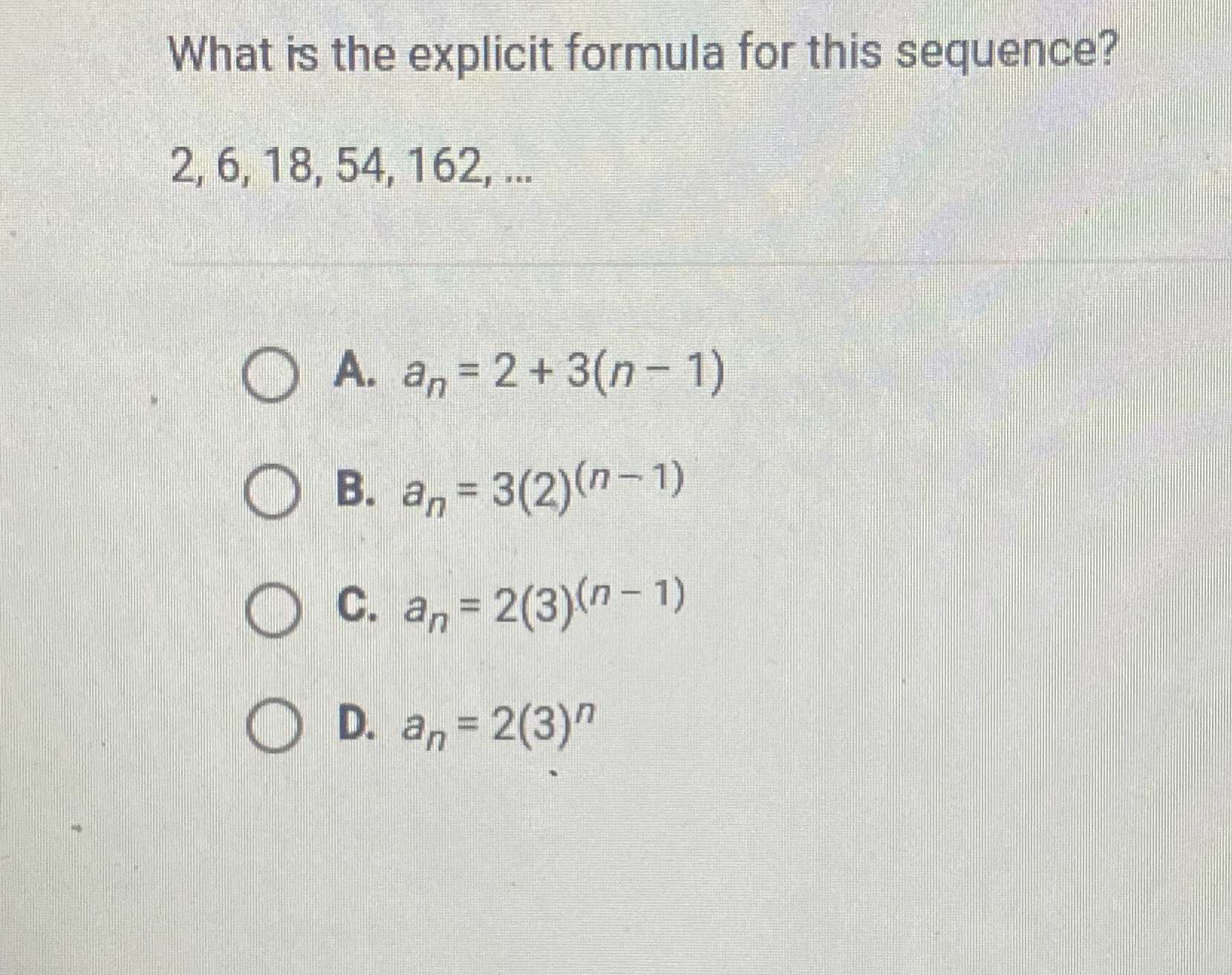 What is the explicit formula for this sequence cameramath