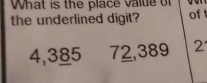 What Is The Value Of The Underlined Digit 7 642