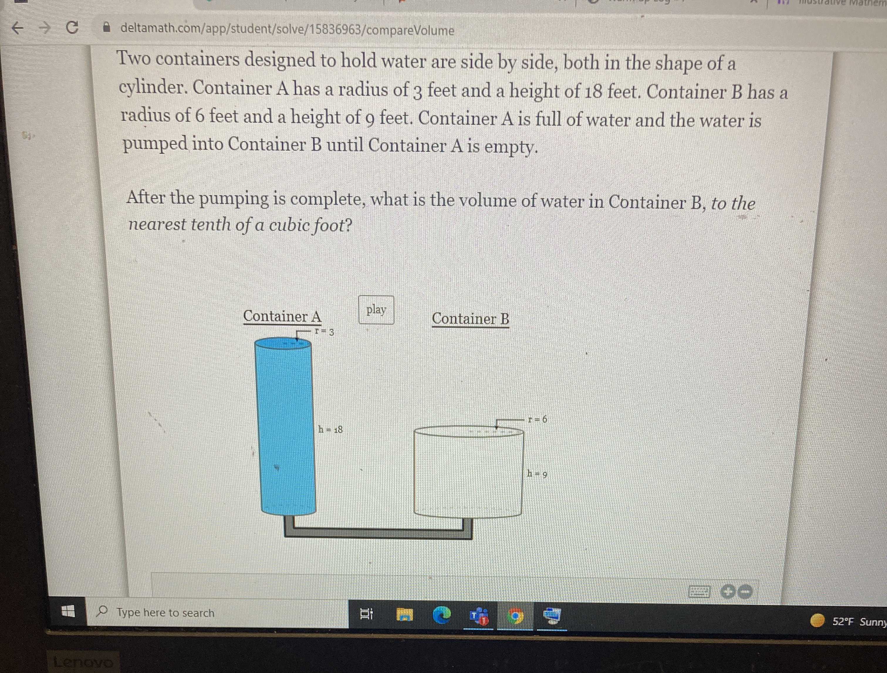 Two containers designed to hold water are side by CameraMath