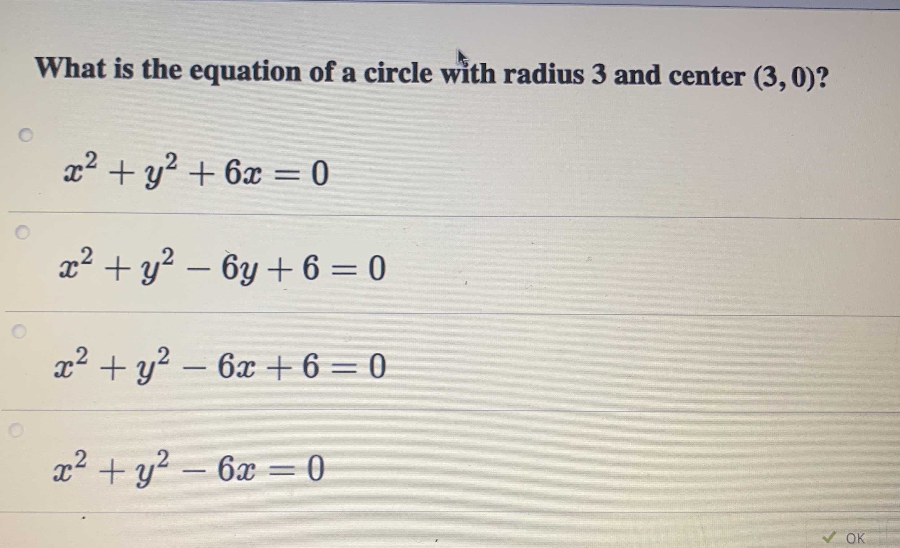 what-is-the-equation-of-a-circle-with-radius-3-and-cameramath