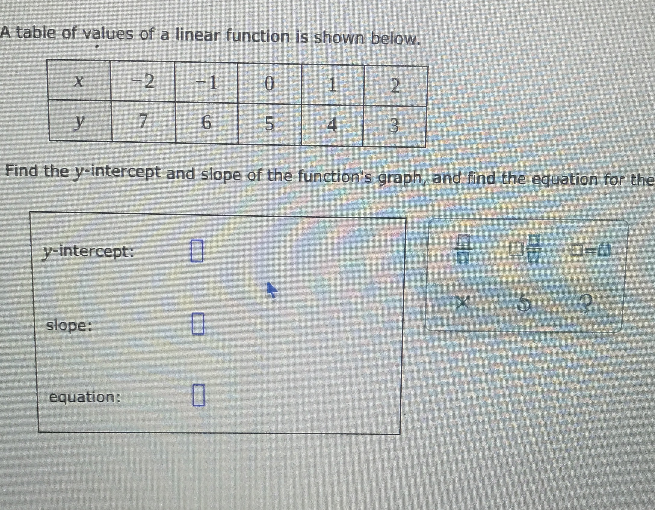 a-table-of-values-of-a-linear-function-is-shown-be-cameramath