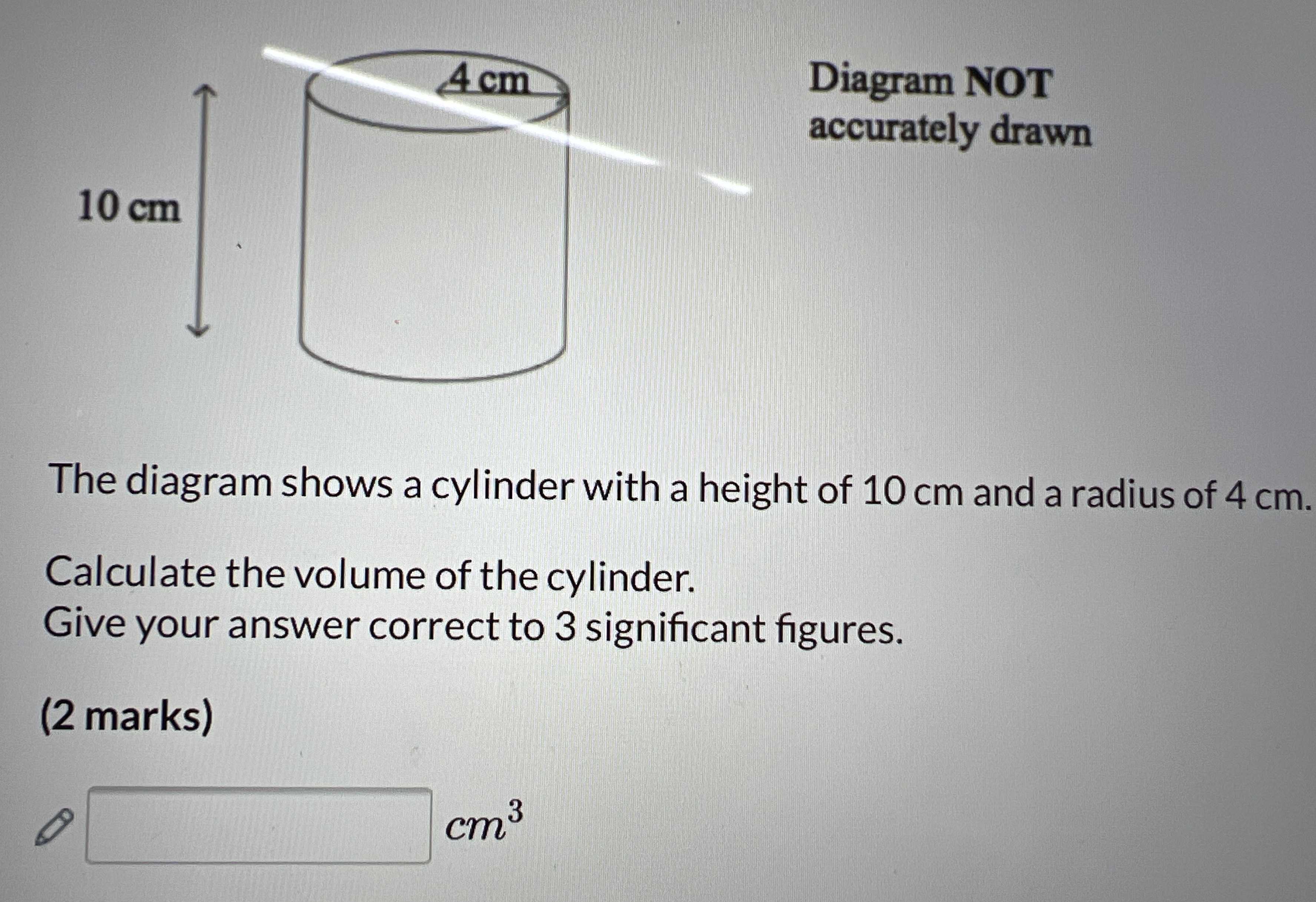 write a hypothesis about how the height of the cylinder