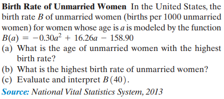 Birth Rate of Unmarried Women  In the United State...