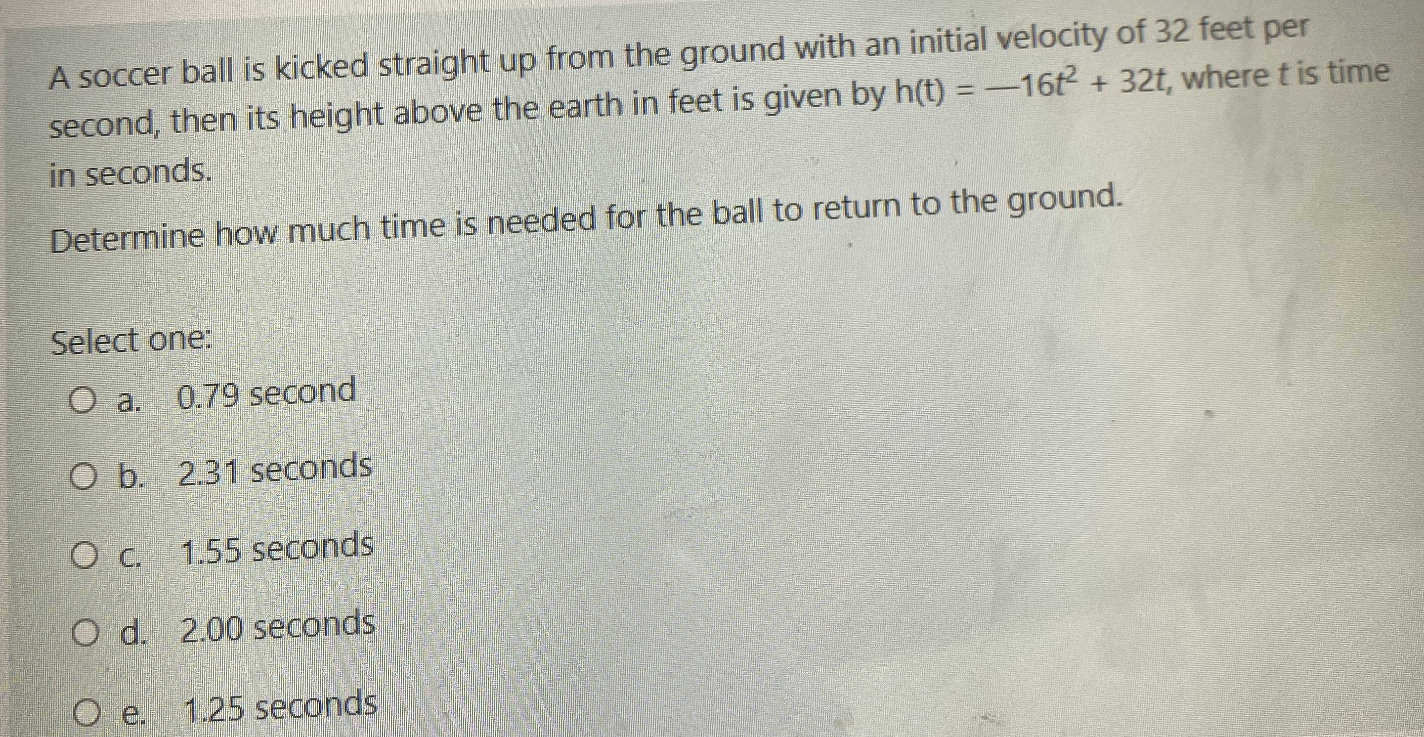 A soccer ball is kicked straight up from the groun...