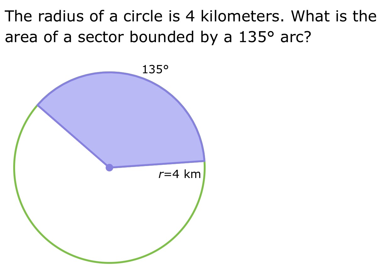 The radius of a circle is \( 4 \) kilometers. What... - CameraMath