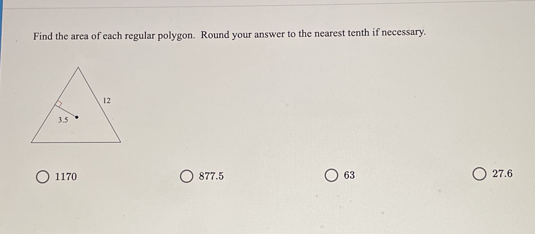 Find The Area Of Each Regular Polygon. Round Your ... - CameraMath