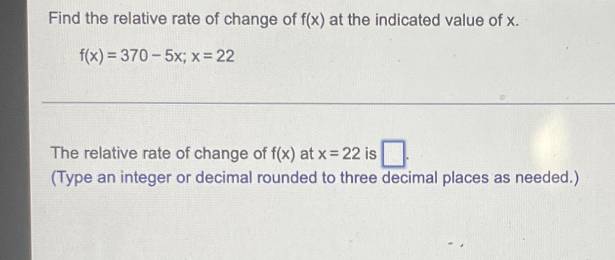 find-the-relative-rate-of-change-of-f-x-cameramath