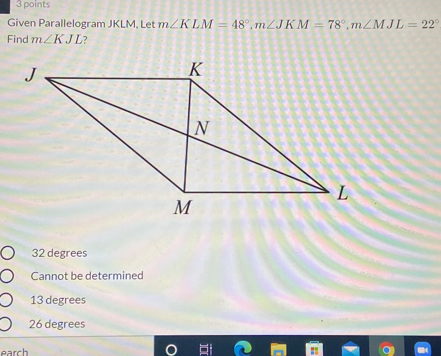 given-parallelogram-jklm-le-m-angle-k-l-m-48-cameramath