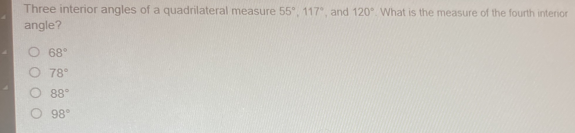 Three Interior Angles Of A Quadrilateral Measure CameraMath