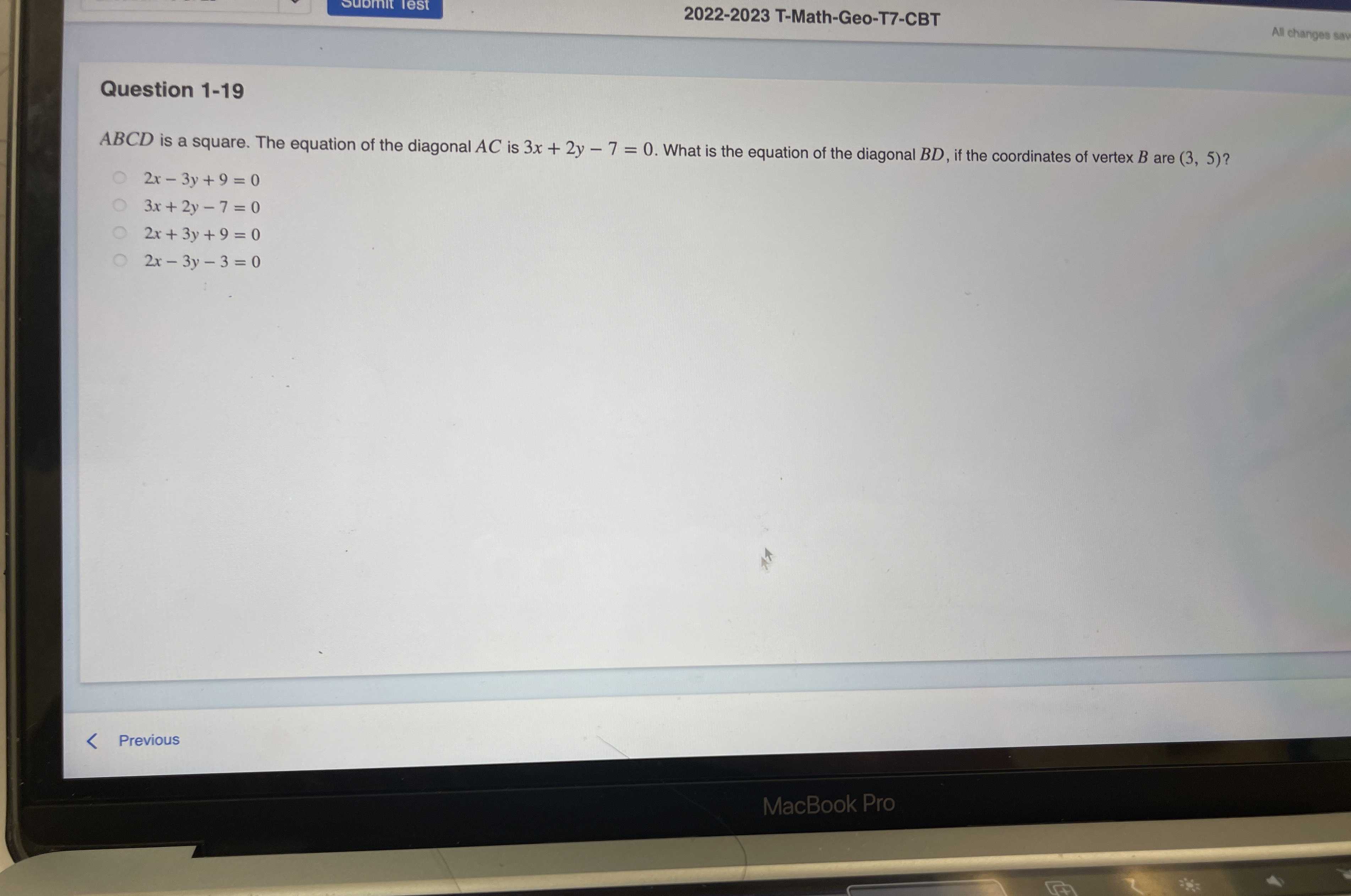 abcd-is-a-square-the-equation-of-the-diagonal-ac-is-3x-2y-7-0-what-is