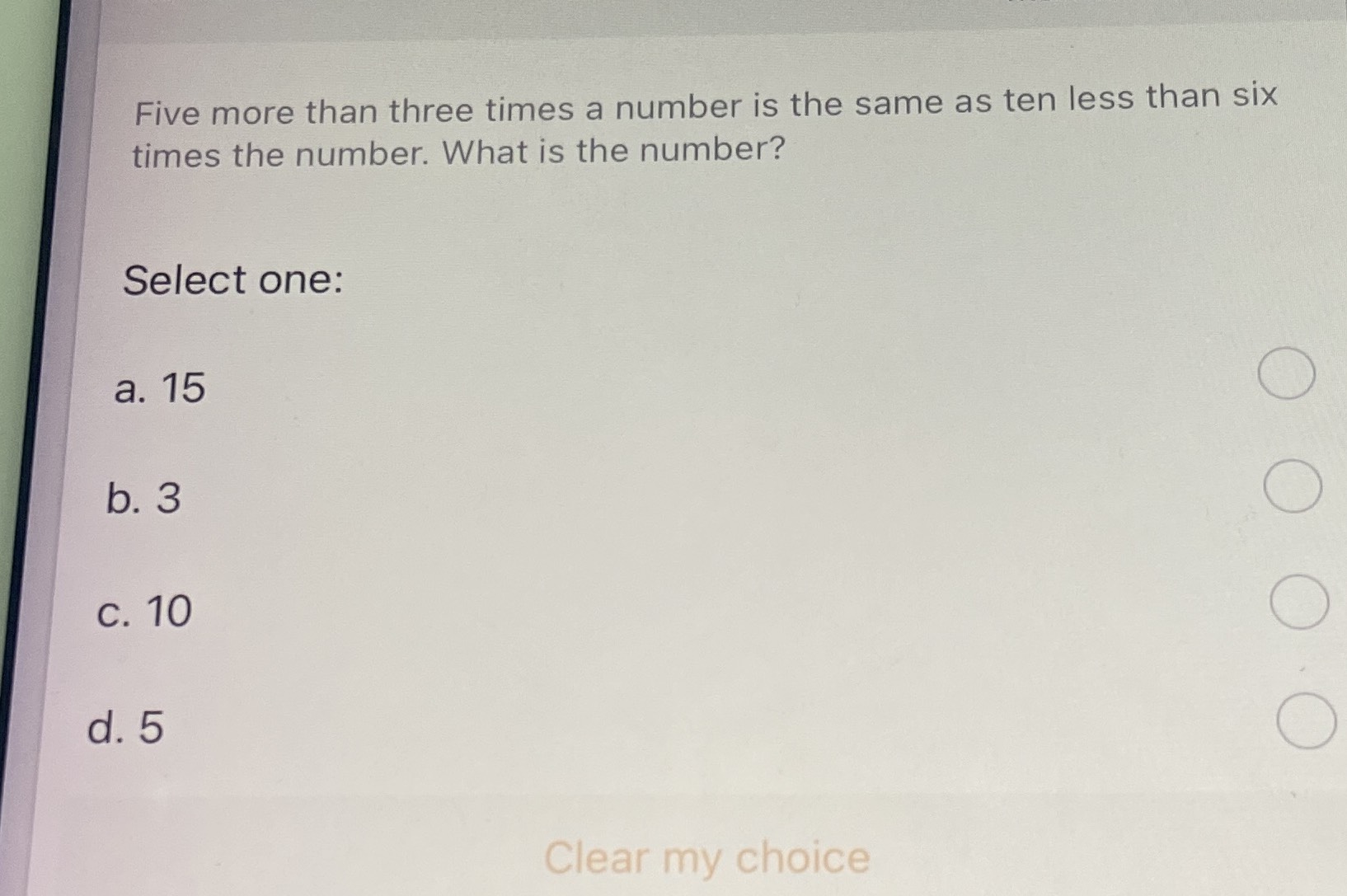 five-more-than-three-times-a-number-is-the-same-as-cameramath