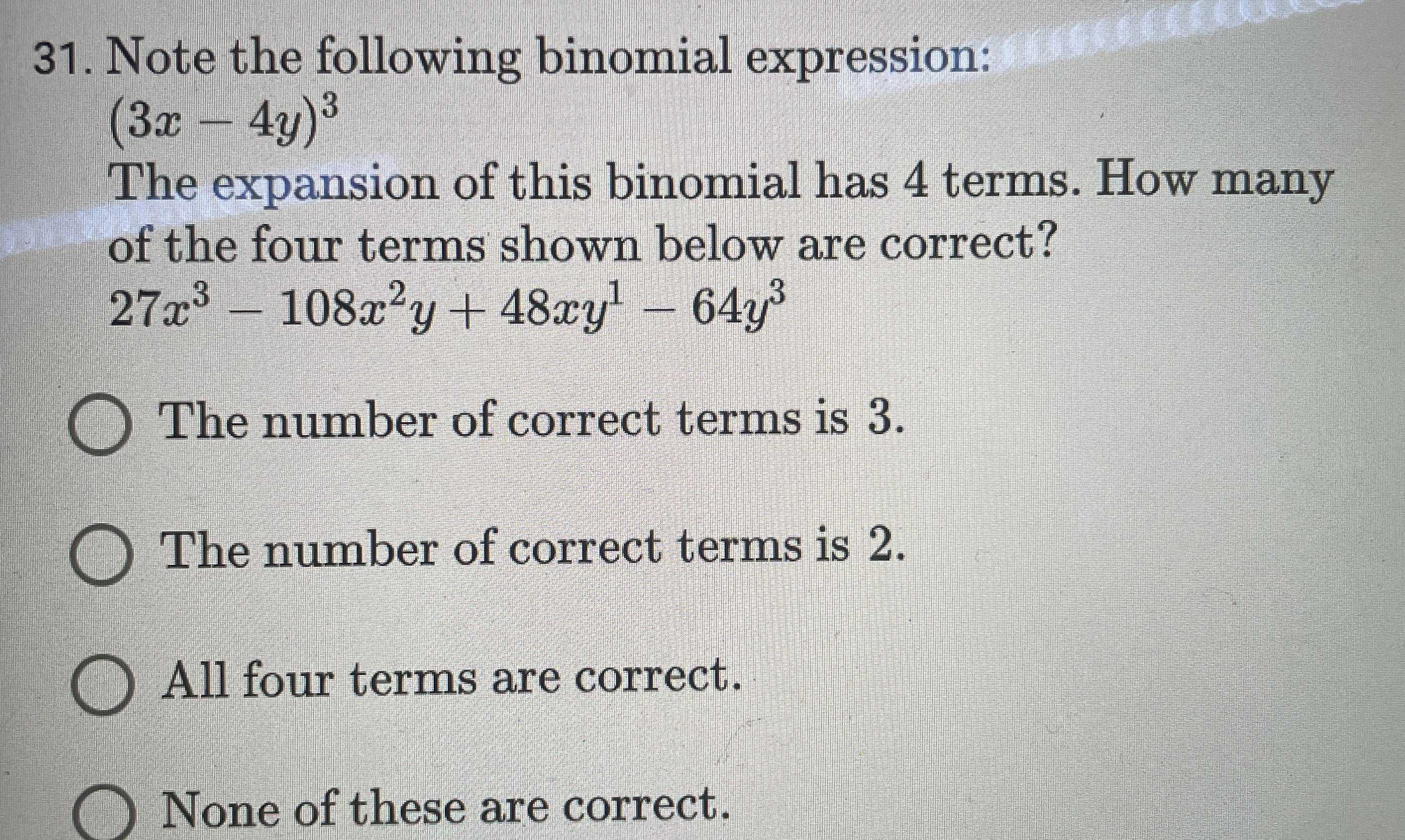 note-the-following-binomial-expression-3x-4y-3-cameramath