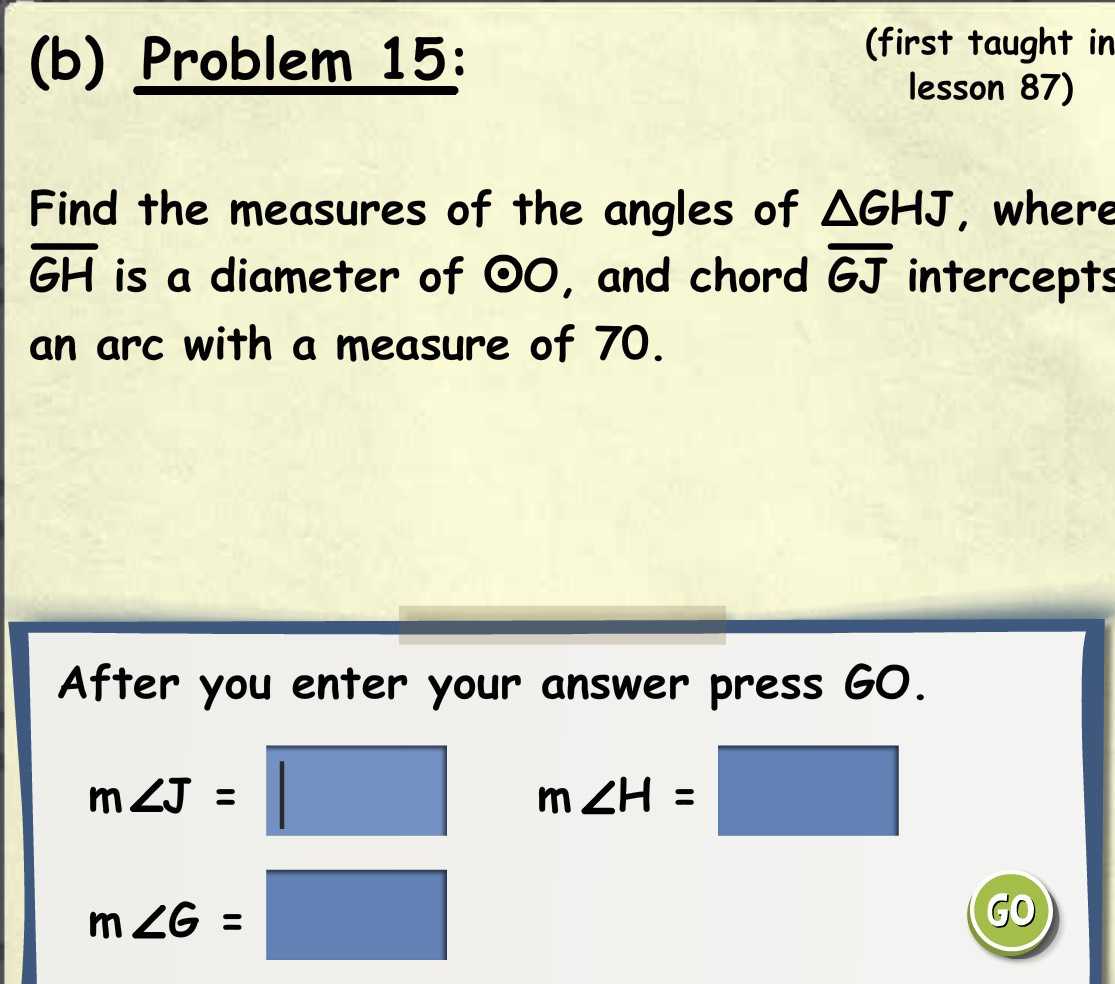 Find the measures of the angles of \( \triangle G...