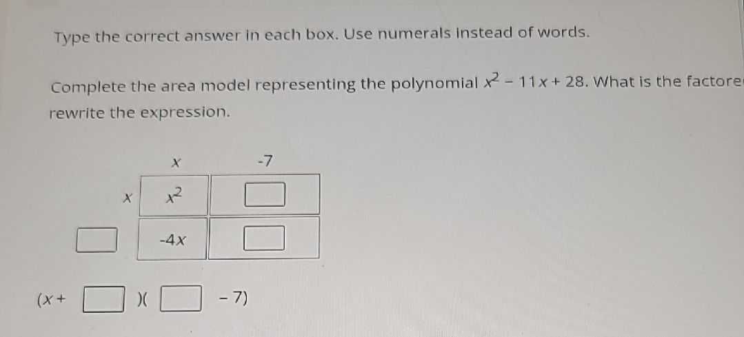 Type the correct answer in each box. Use numerals ...