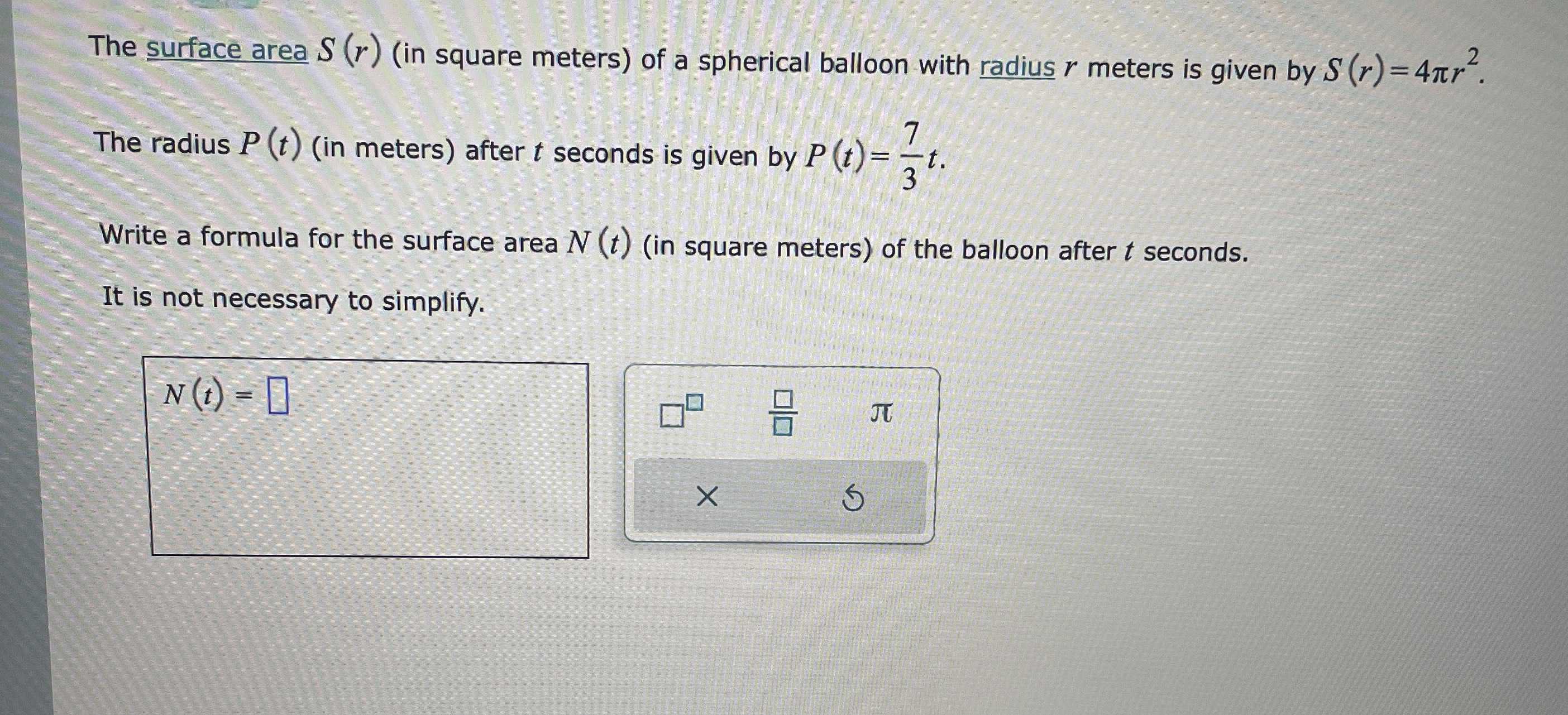 the-surface-area-s-r-in-square-meters-of-a-spherical-balloon-with