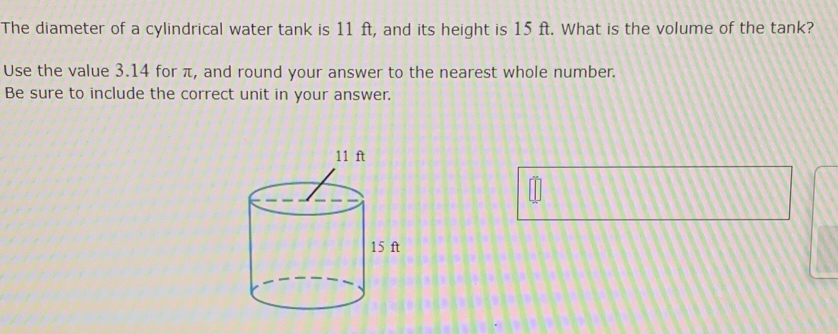 The Diameter Of A Cylindrical Water Tank Is 11 CameraMath