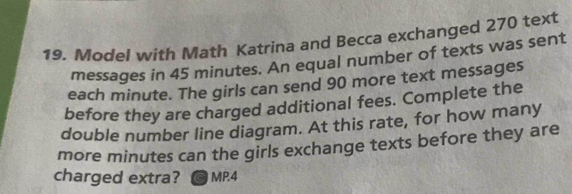19. Model with Math Katrina and Becca exchanged \(...