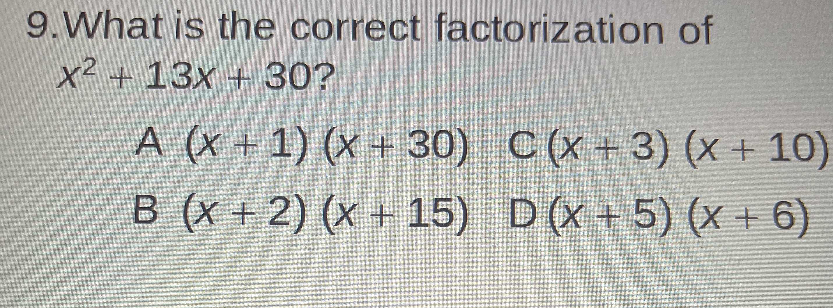 what-is-the-correct-factorization-of-x-2-13x-30-a-cameramath