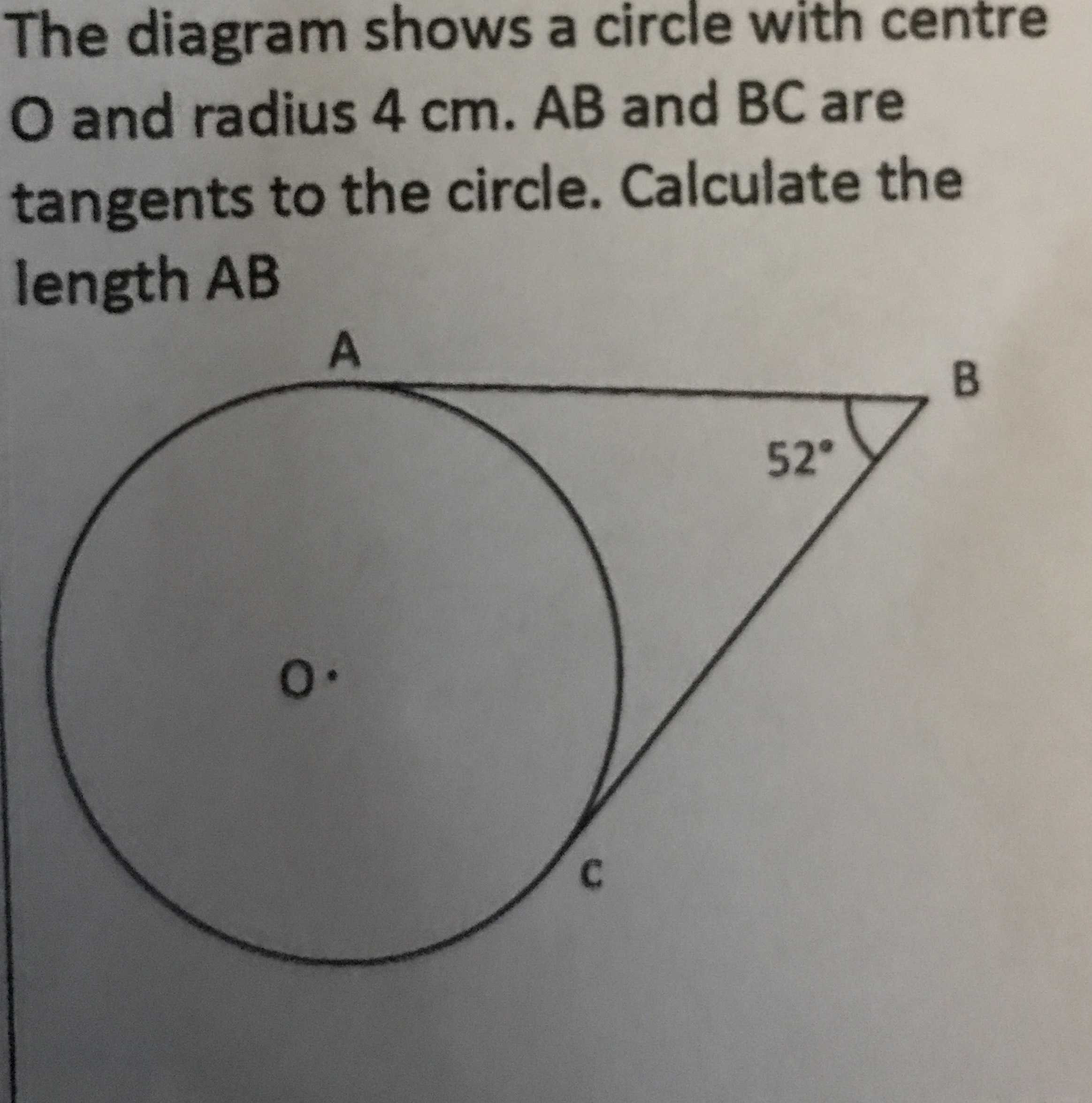 The diagram shows a circle with centre \( O \) and... - CameraMath