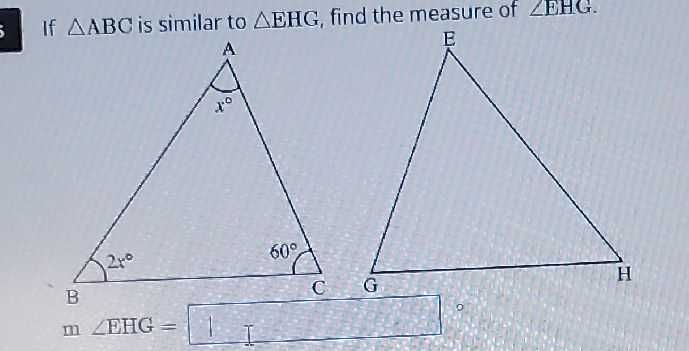 If \( \triangle ABC \) is similar to \( \triangle ...