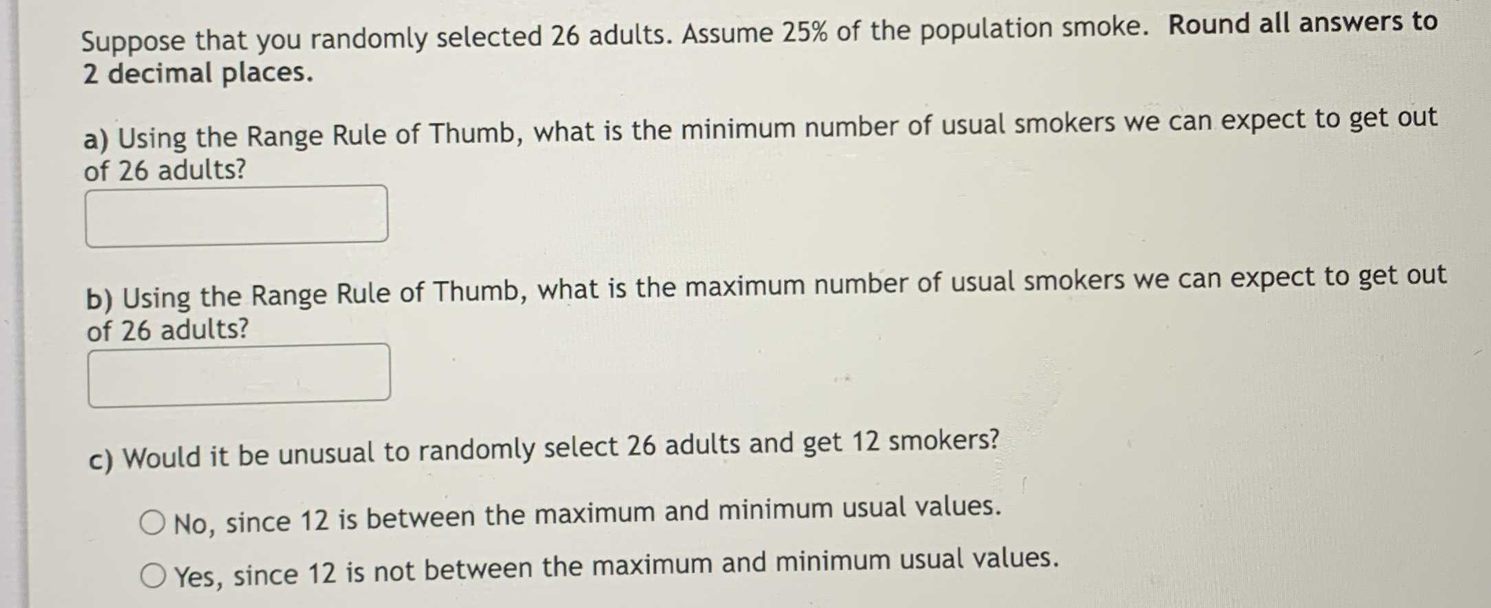 Suppose That You Randomly Selected 26 Adults CameraMath