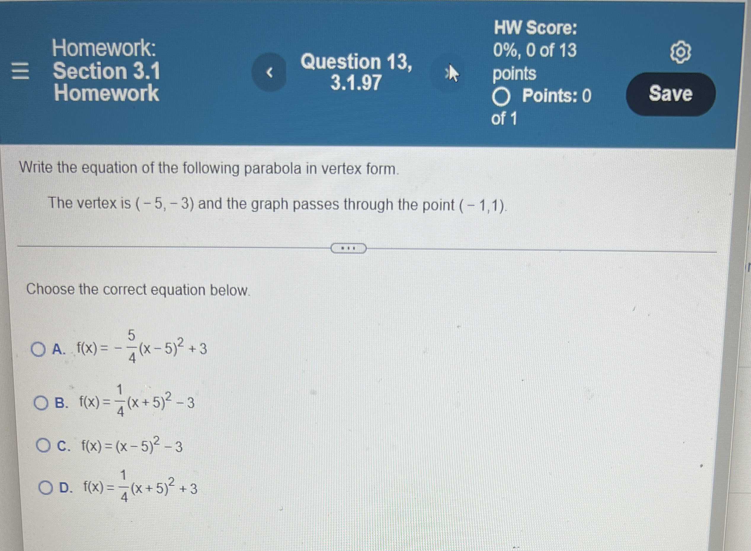 write-the-equation-of-the-following-parabola-in-ve-cameramath