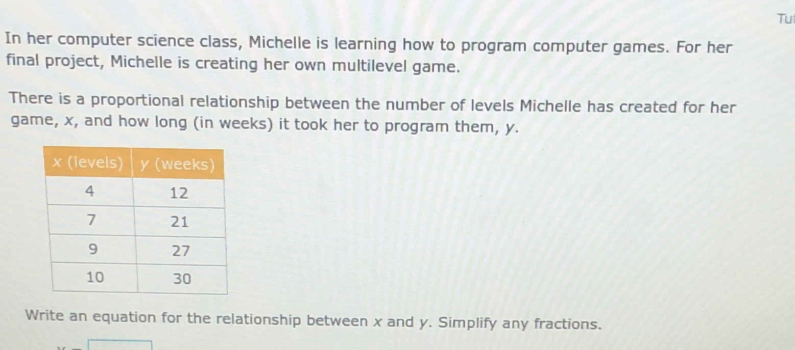 In her computer science class, Michelle is learnin...