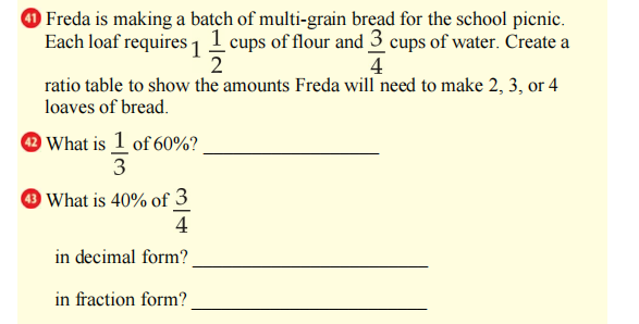 (41) Freda is making a batch of multi-grain bread ...
