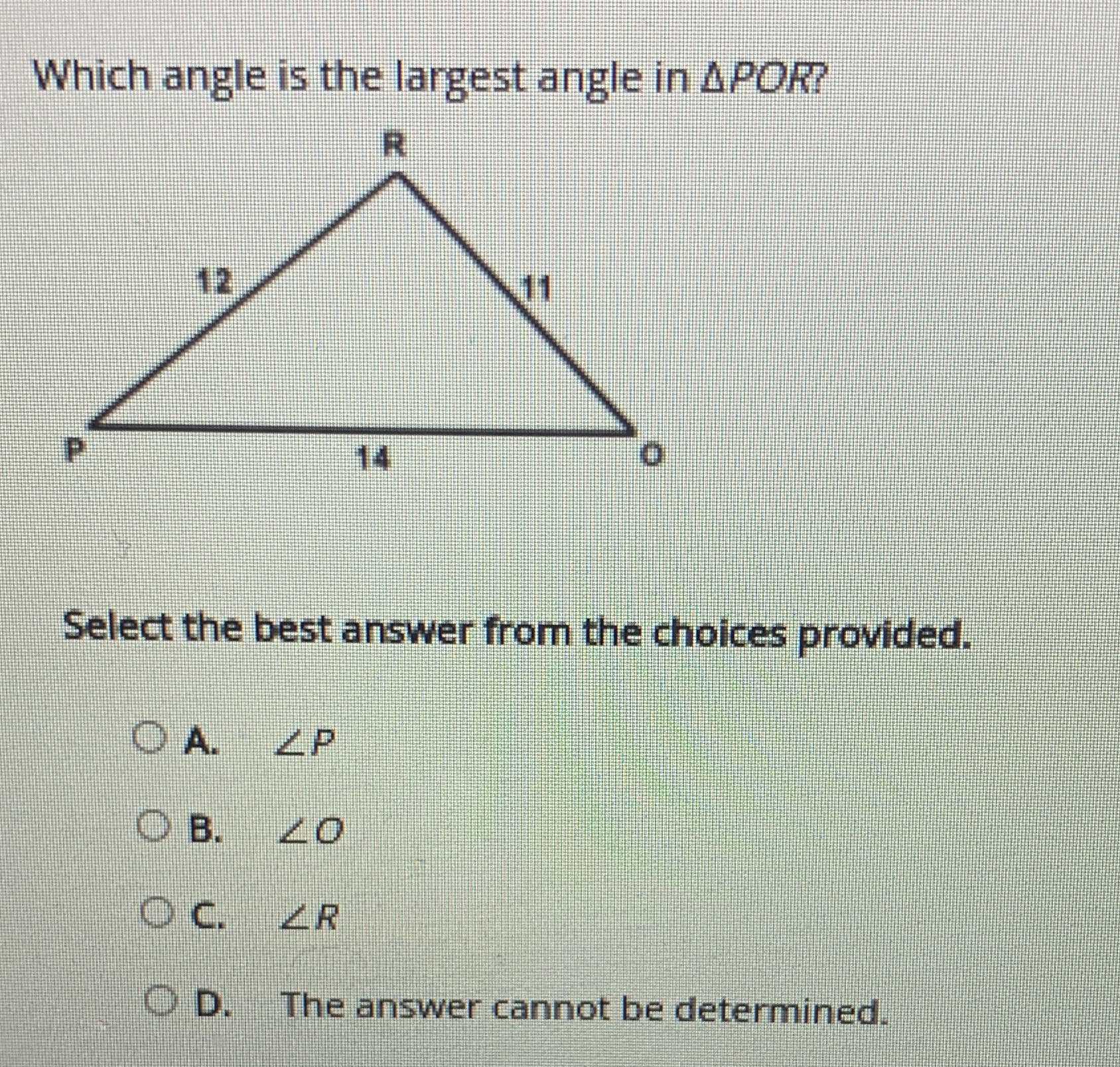 which-angle-is-the-largest-angle-in-triangle-p-cameramath