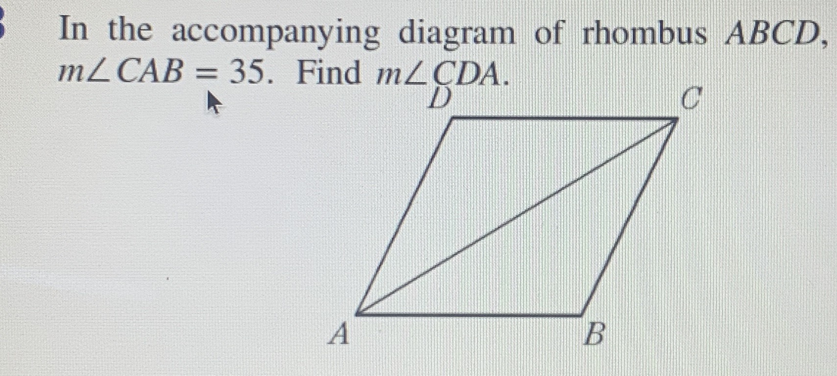 In The Accompanying Diagram Of Rhombus \( A B C D ... - CameraMath