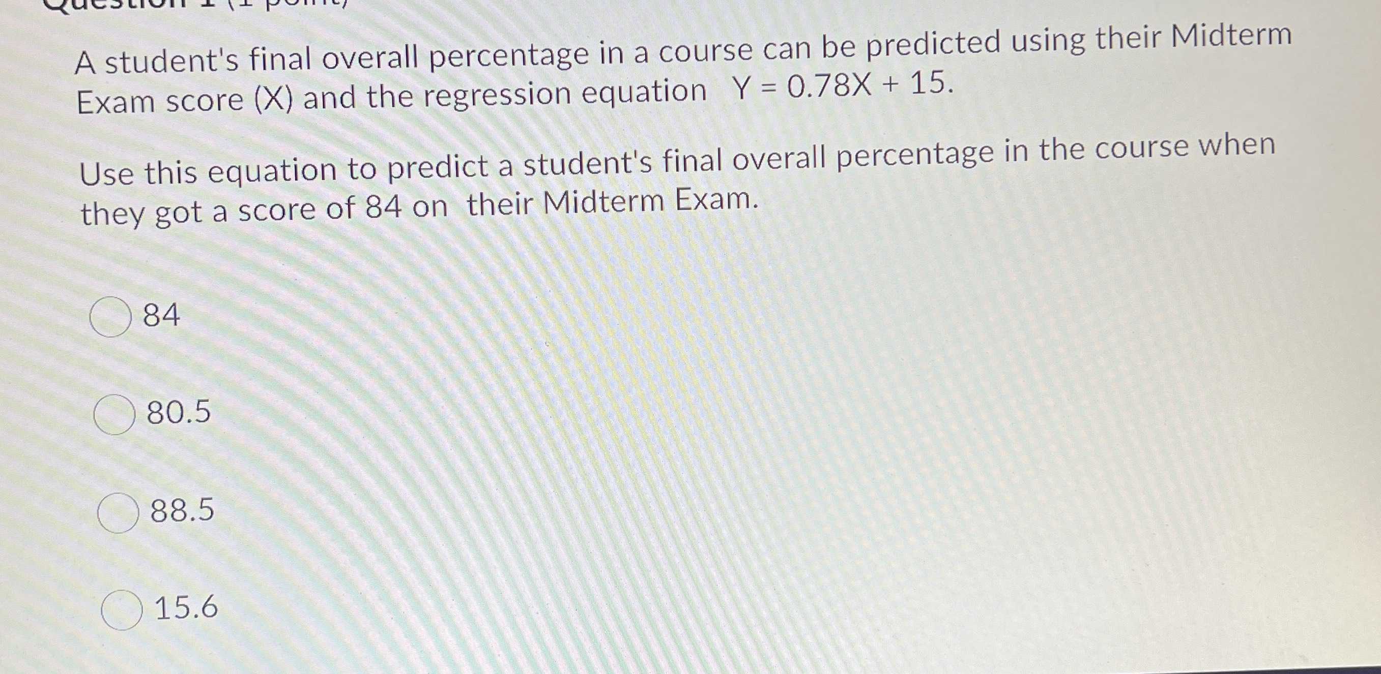 A student's final overall percentage in a course c...