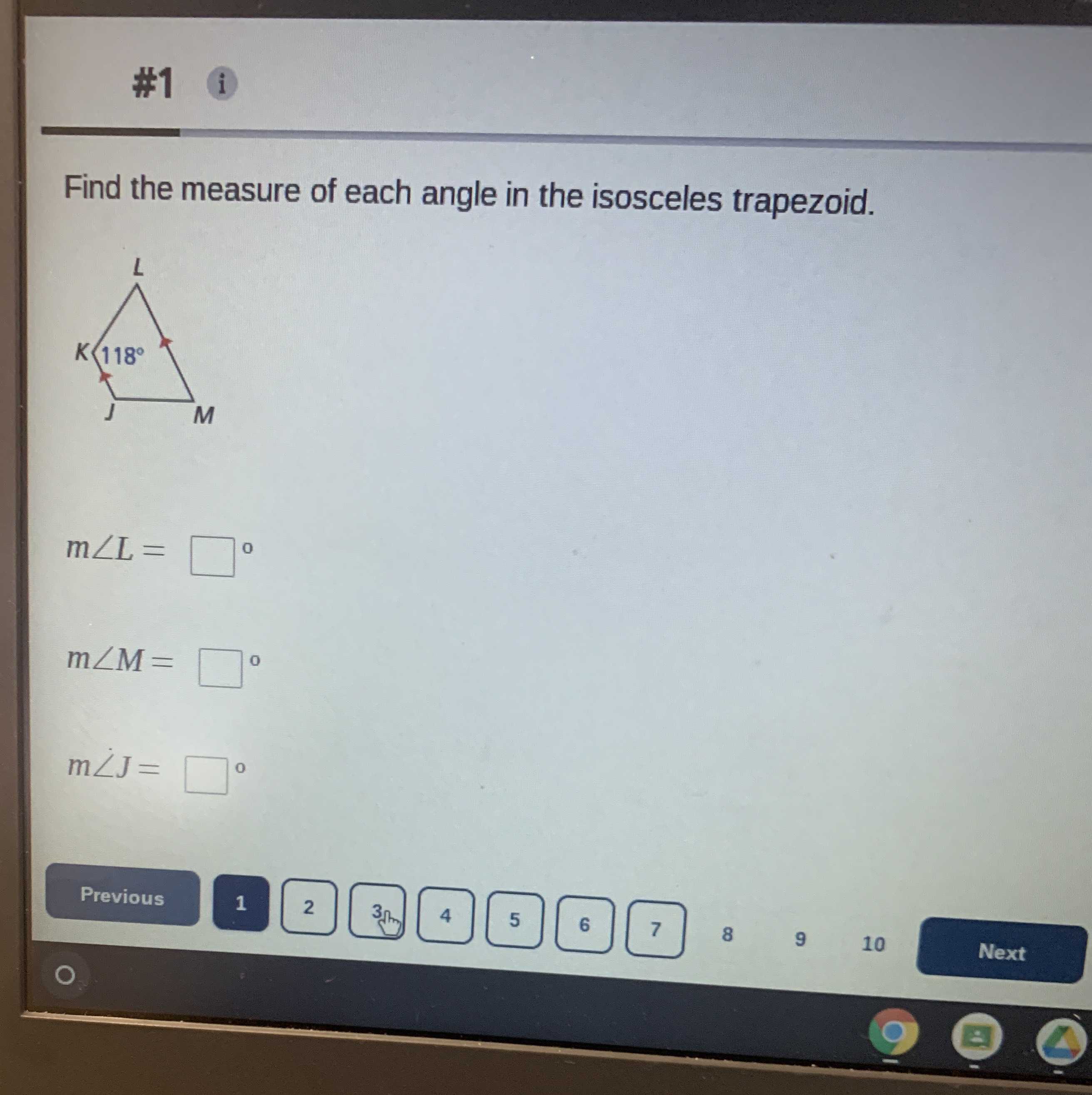 Find the measure of each angle in the isosceles tr... - CameraMath