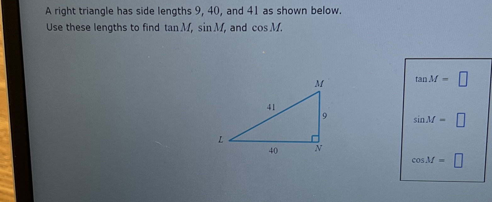 A Right Triangle Has Side Lengths 940 And Cameramath 4707