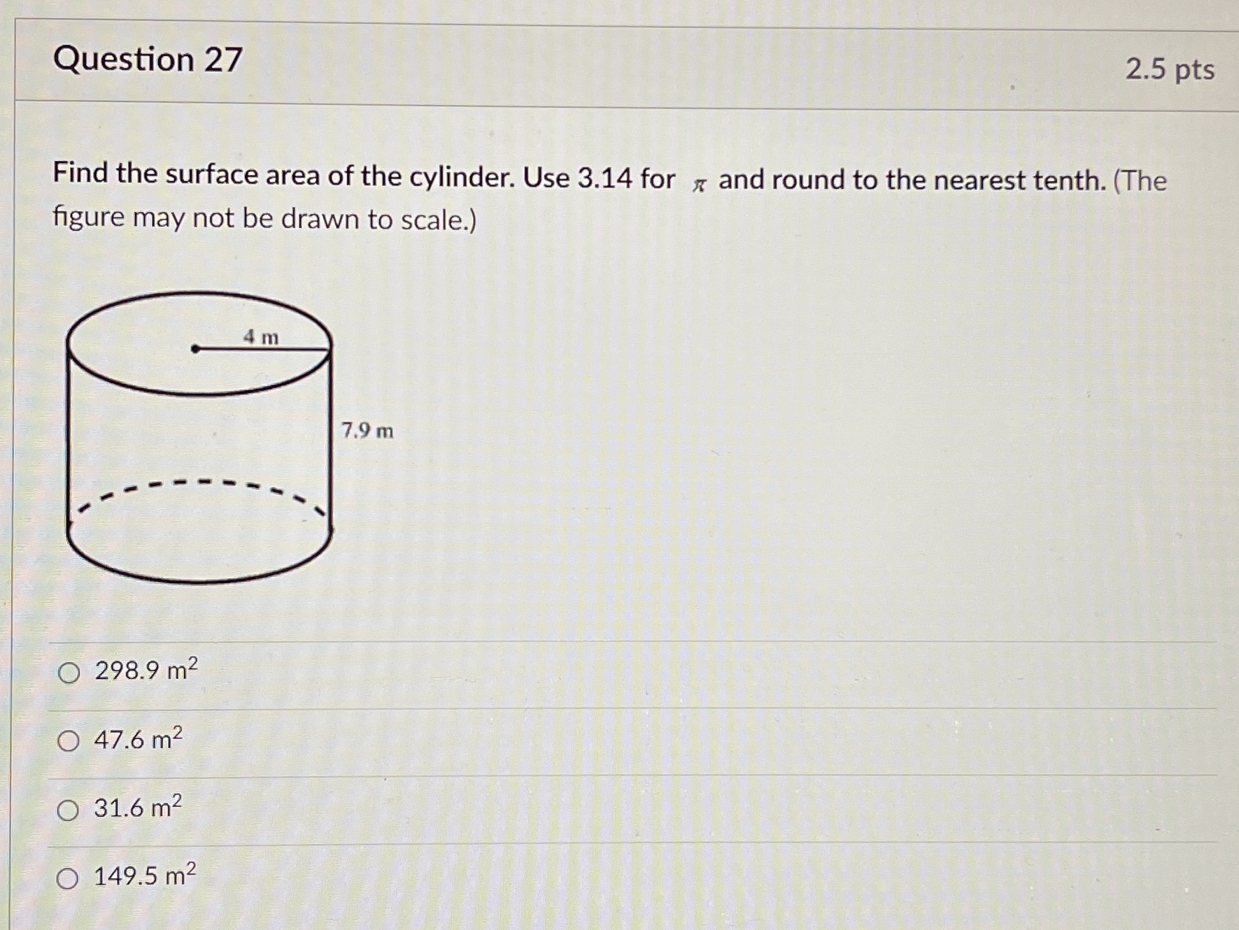 Find The Surface Area Of The Cylinder Use 3 14 CameraMath