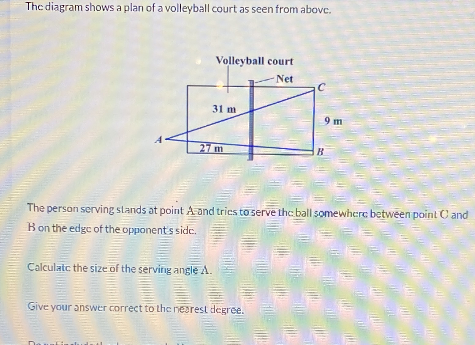 the-diagram-shows-a-plan-of-a-volleyball-court-as-cameramath