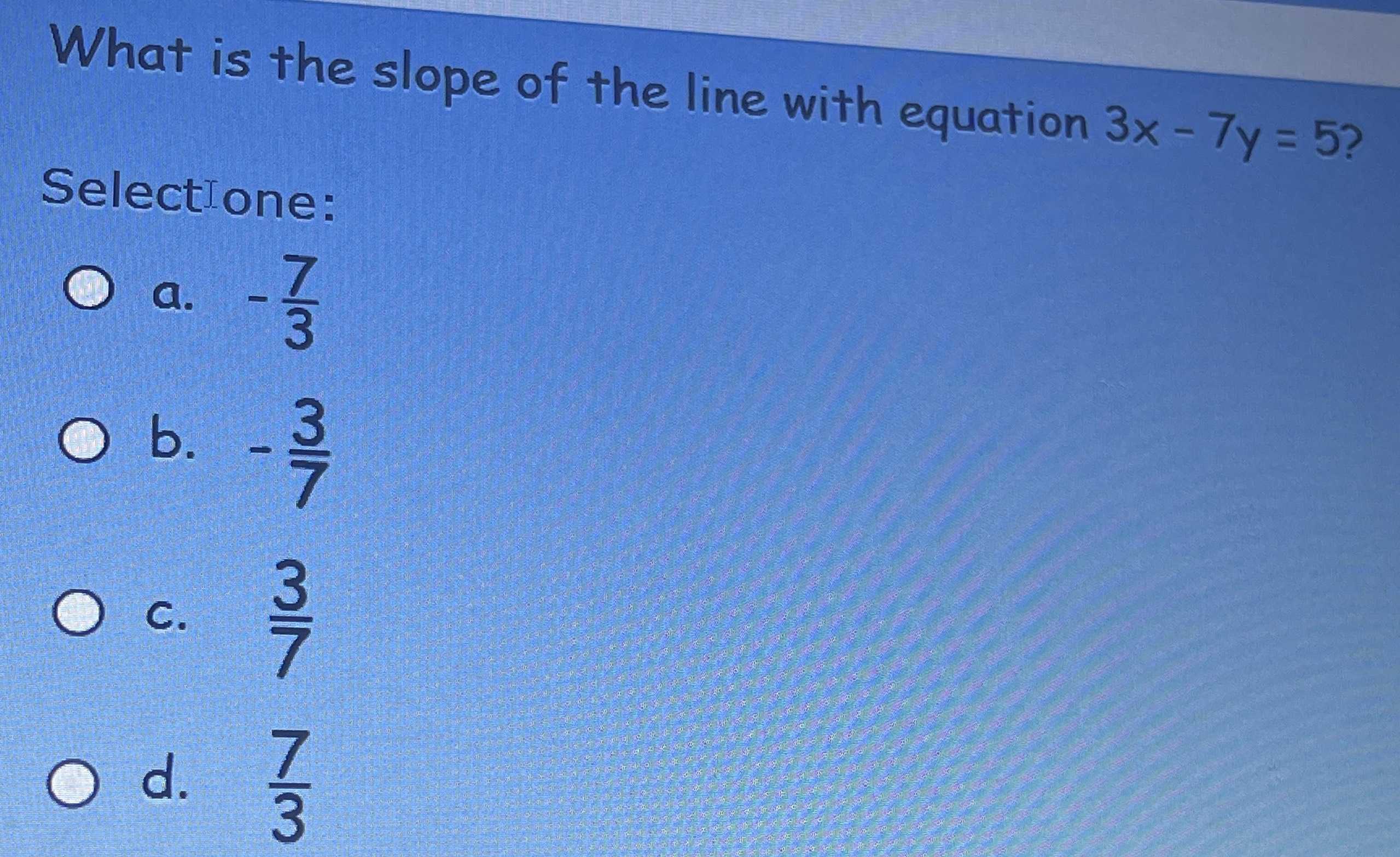 what-is-the-slope-of-the-line-with-equation-3-x-cameramath