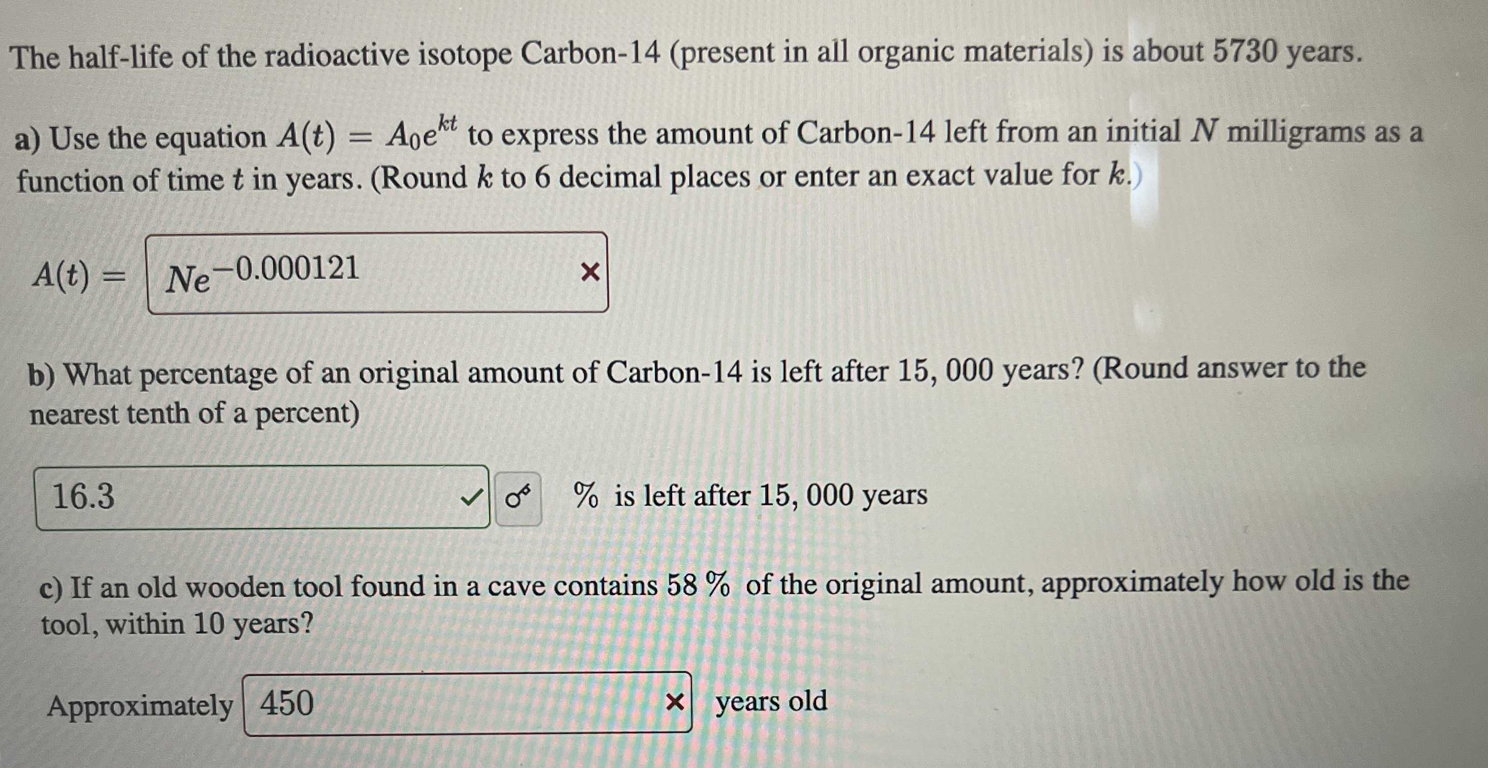 The Half Life Of A Certain Radioactive Element Is 800 Years