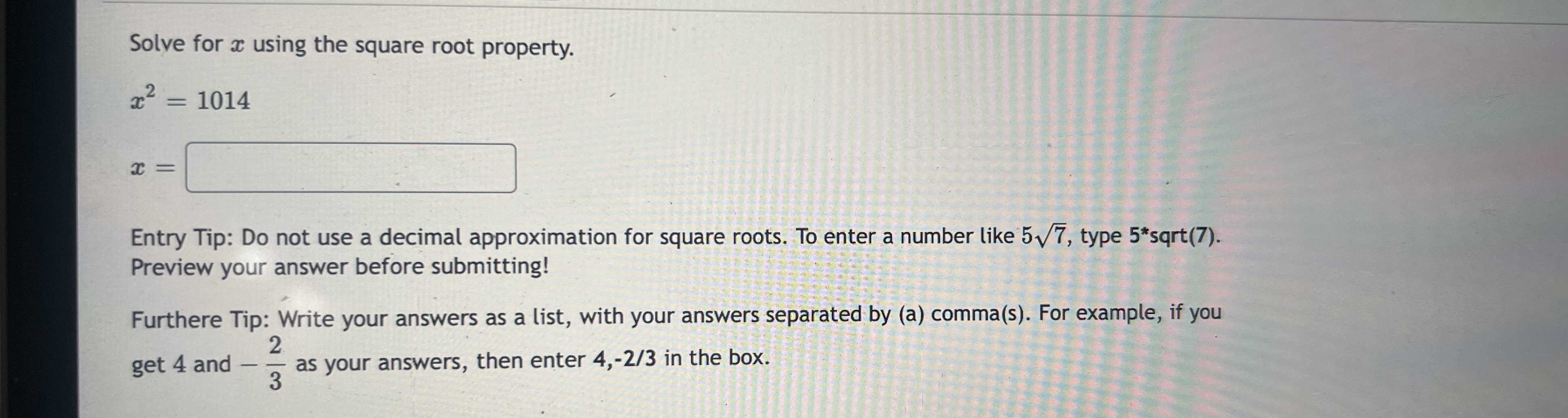 How To Apply The Square Root Property