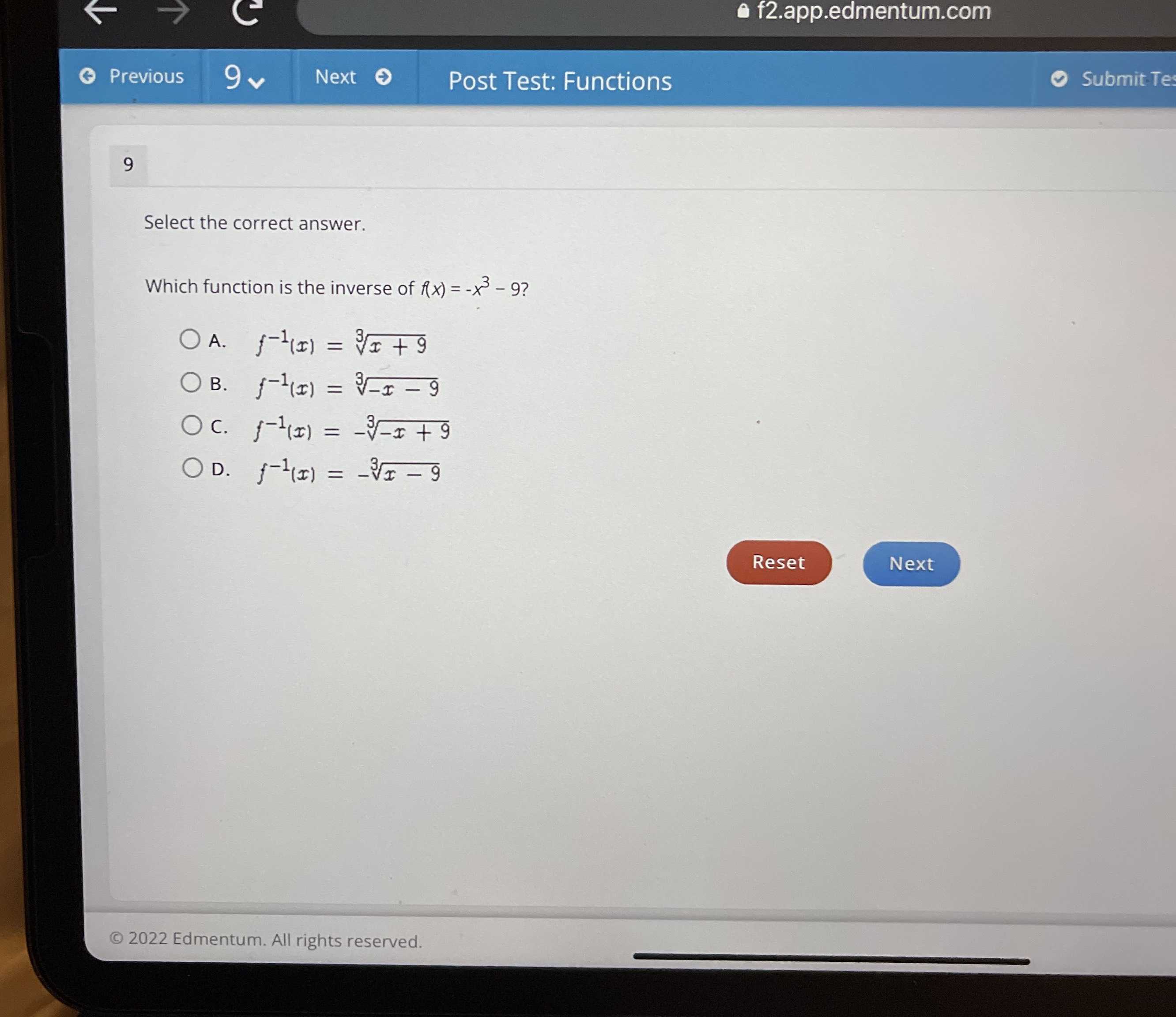 which-function-is-the-inverse-of-f-x-x-cameramath