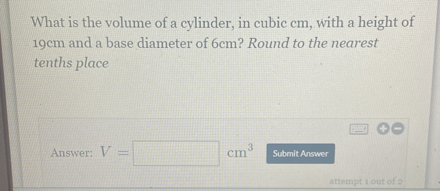 what-is-the-volume-of-a-cylinder-in-cubic-cm-cameramath