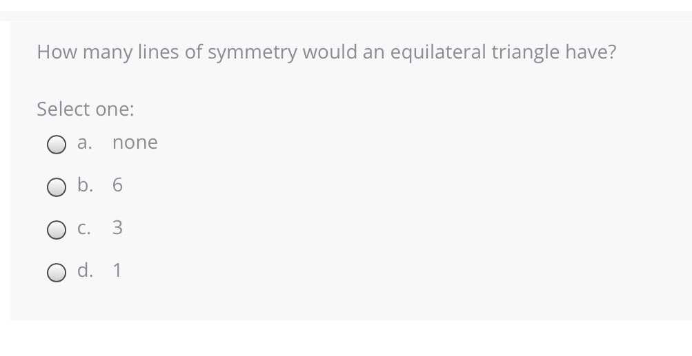 How many lines of symmetry would an equilateral tr... CameraMath