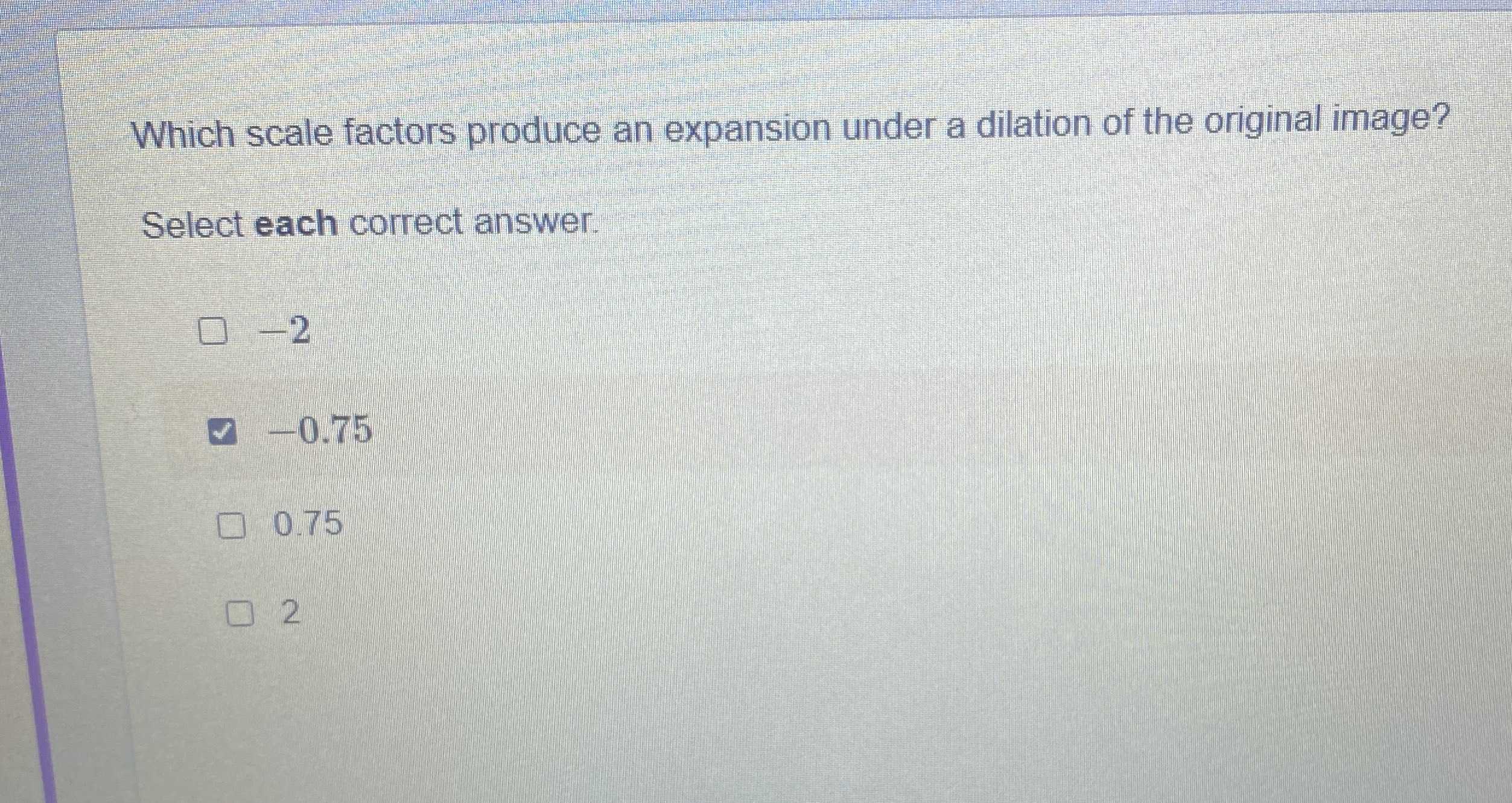 which-scale-factors-produce-an-expansion-under-a-d-cameramath