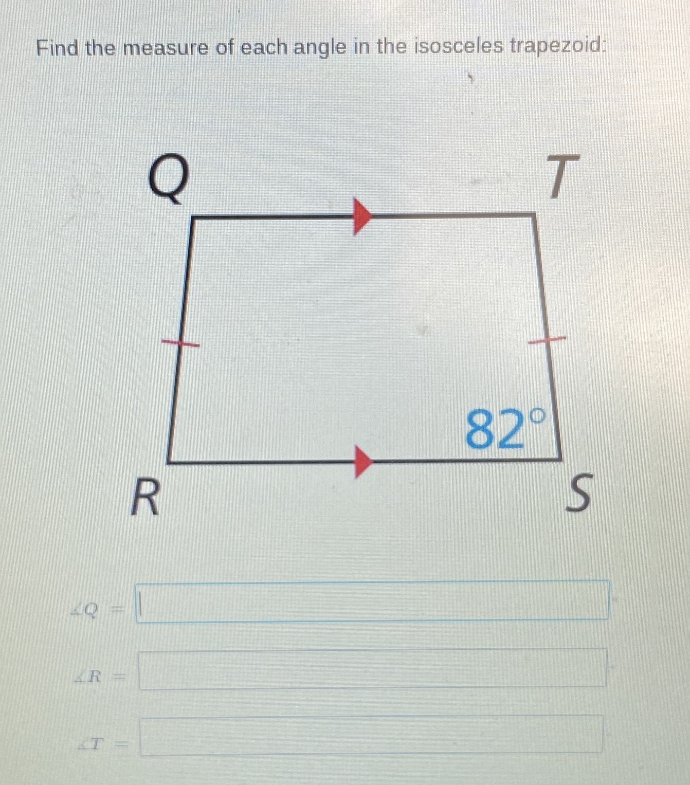 Find The Measure Of Each Angle In The Isosceles Tr... - CameraMath