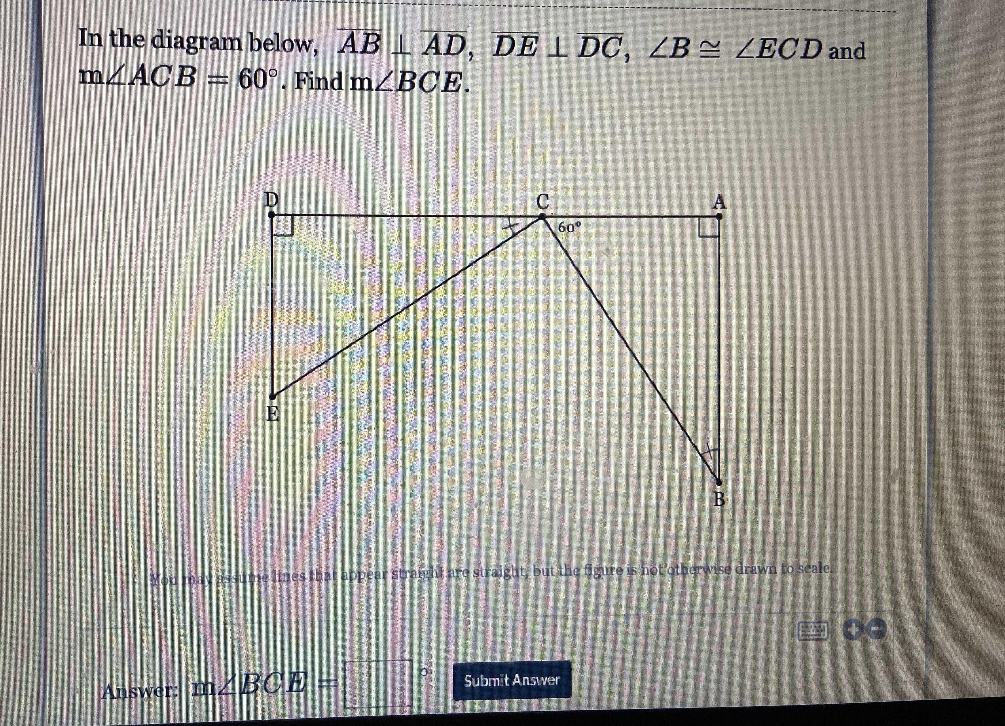 In The Diagram Below, \( \overline { A B } \perp \... - CameraMath